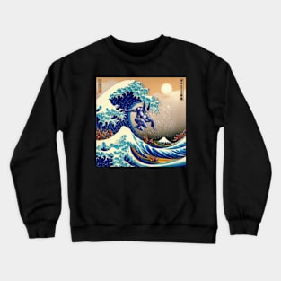 Perfact Cell surfing on the great wave Crewneck Sweatshirt